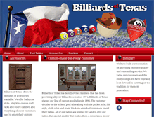 Tablet Screenshot of billiardsoftexas.net